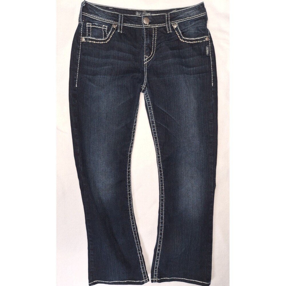 Silver Jeans Natsuki Flap Pocket 31x33 Thick Stitch Western BootCut Y2K Style
